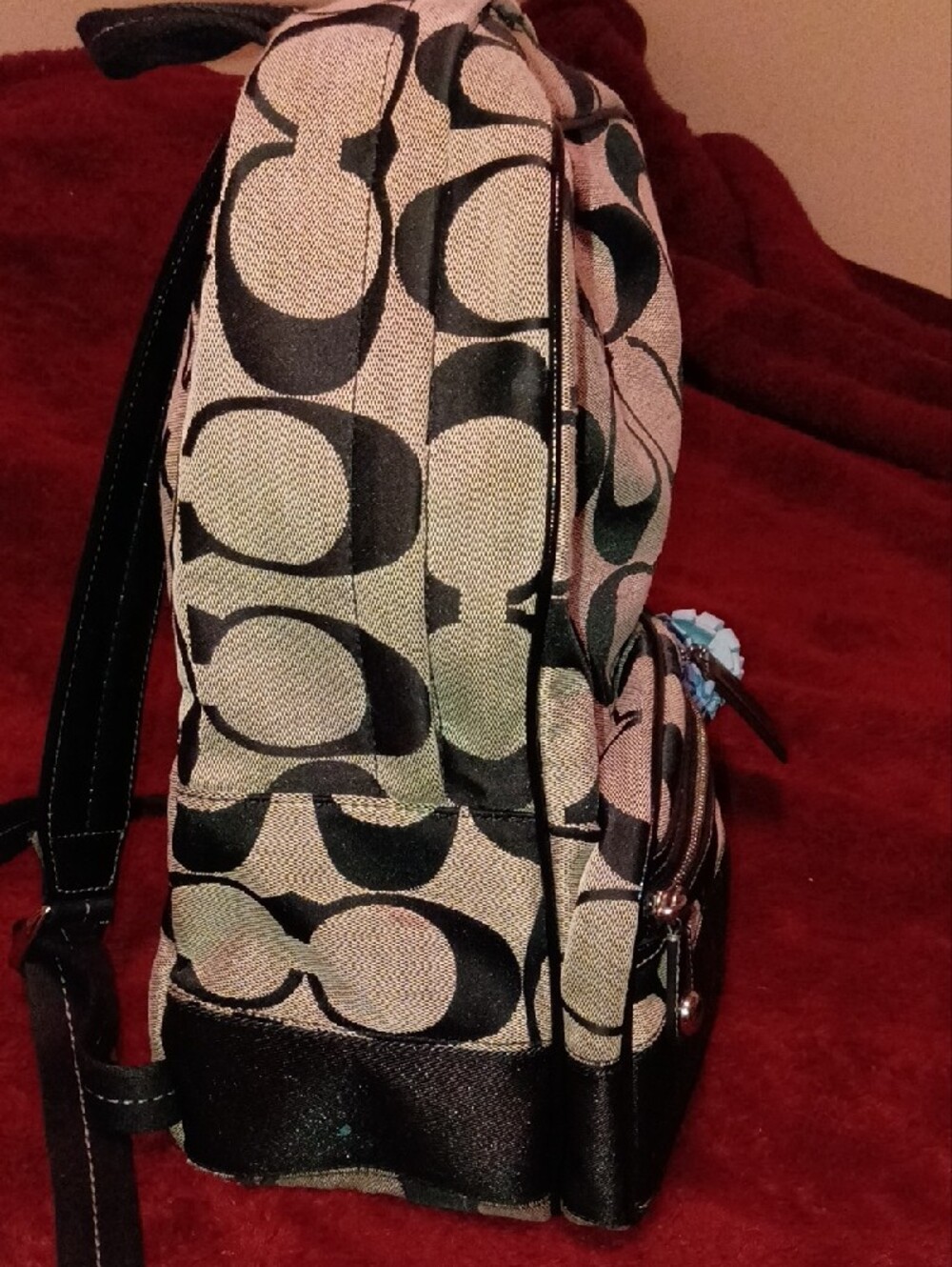 Vintage Y2K Coach Signature Jacquard Backpack - Picture 10 of 11